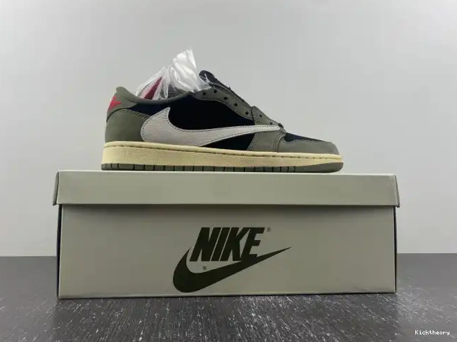 Kick Theory OG TRAVIS 1 SCOTT DM7866-002 X AIR JORDAN 'BLACK LOW SP OLIVE' 0507